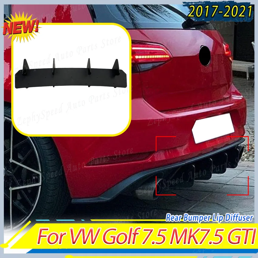 

Rear Bumper Lip Diffuser For VW Golf 7.5 MK7.5 GTI Facelift 2017-2021 Car Spoiler Splitter Auto Accessories Body Kit Tuning