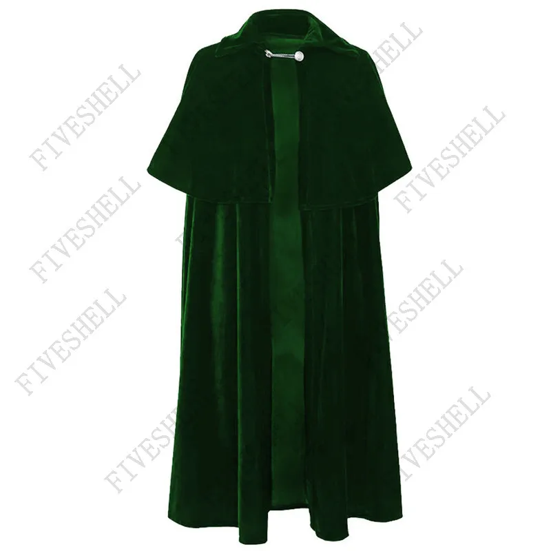 Middeleeuwse Renaissance Krijger Koning Bewaker Maxi Mantel Lord Retro Gothic Ridder Podium Kostuum Cosplay Priester Loopgraaf Cape Voor Mannen Kid