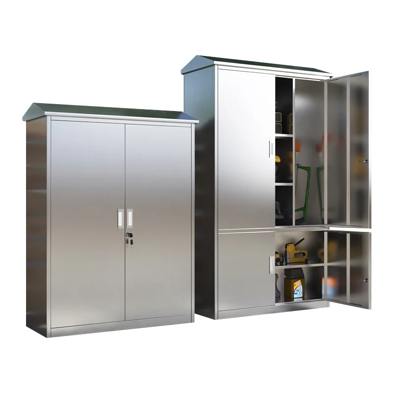 

304 stainless steel outdoor storage cabinet tool cabinet storage floor-to-ceiling courtyard