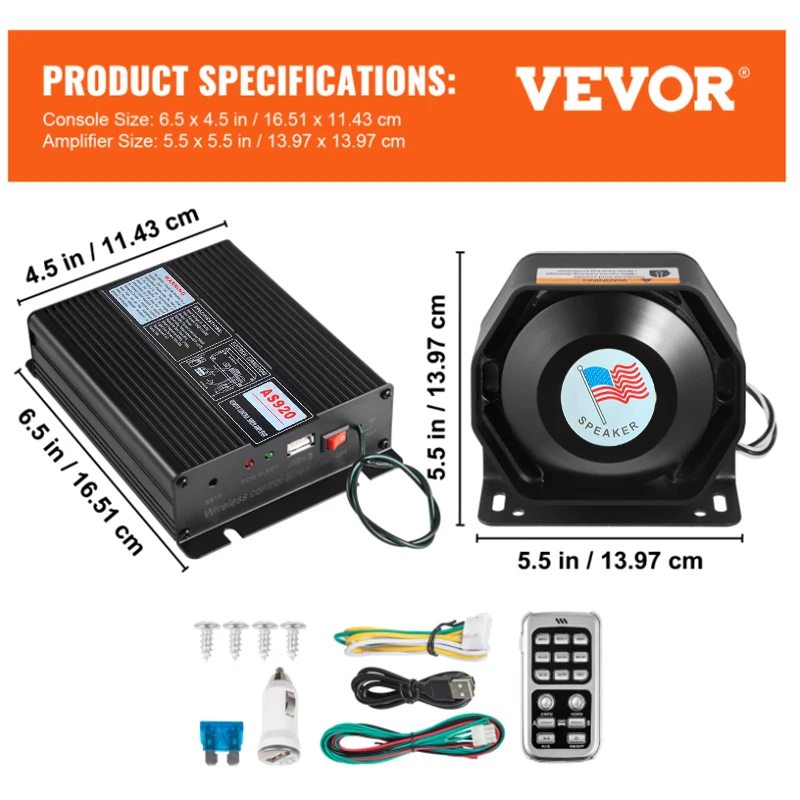 car siren siren alarm 200W modified to open the road propaganda advertisement loudspeaker broadcast Bluetooth car speaker 12/24V