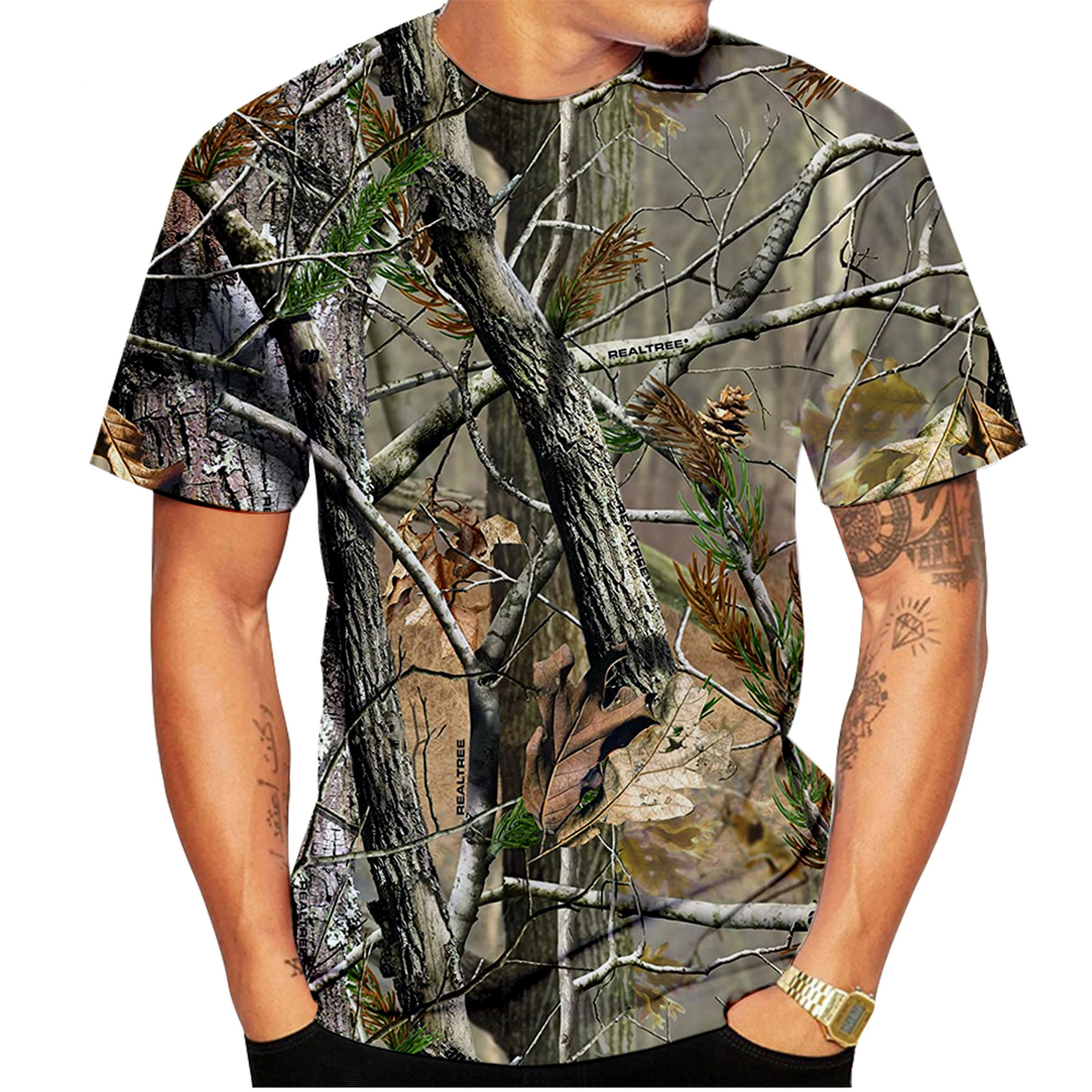 Summer Fashion 3d Camouflage Print Unisex Casual Short Sleeve T-Shirt