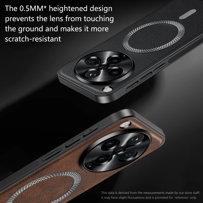 Capa de telefone luxuosa de couro pu para oppo find x8 ultra x8 pro x8s x8s + magsafe anel de metal magnético proteção de lente capa à prova de choque