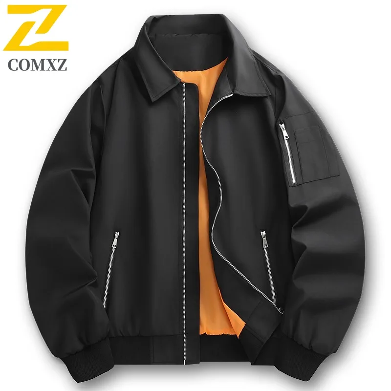 سترة رجالي لتسلق الجبال في الهواء الطلق من COMXZ، معاطف مريحة بياقة واقفة، مقاومة للرياح، معطف خريف خفيف الوزن #2