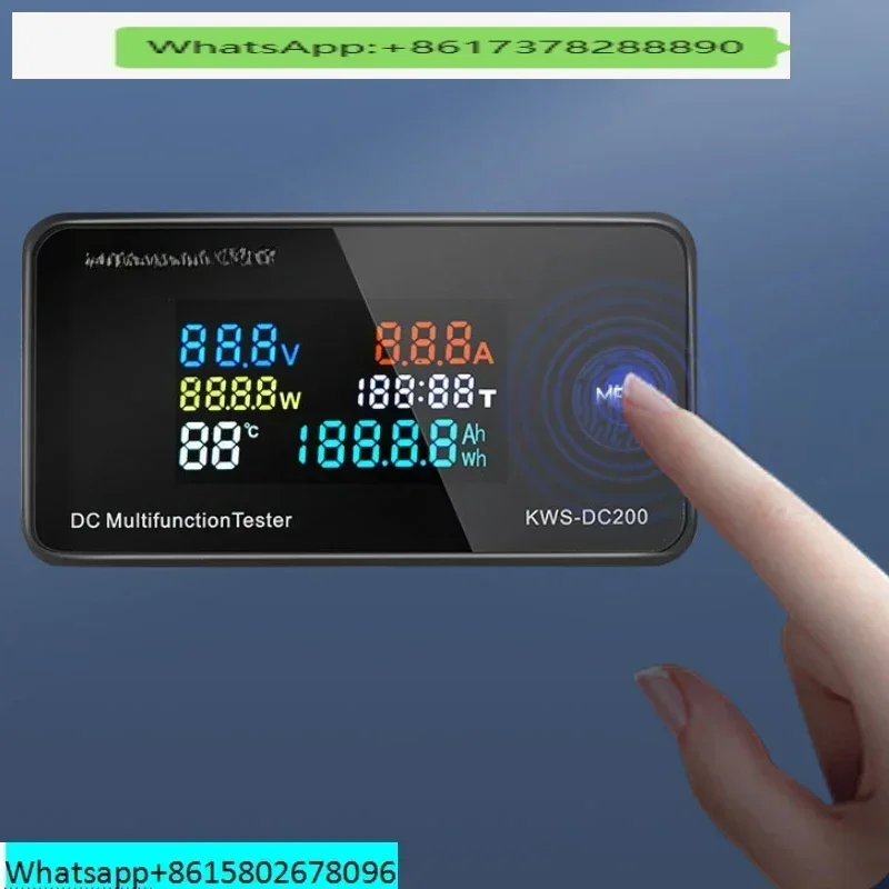 

DC 0-200V 100A Voltmeter Ammeter Capacity Temperature Car Battery Tester Electricity Voltage Meter Power Energy Monitor 12V 24V