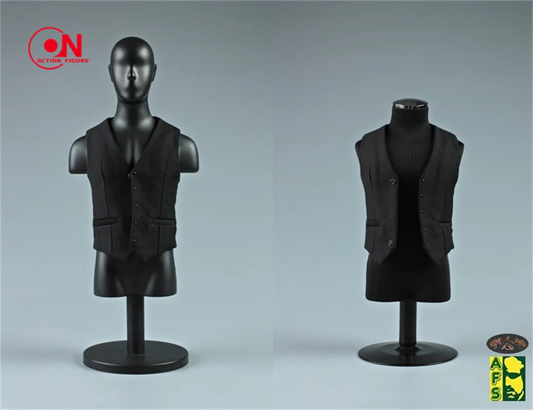 AFS 1/6 Schaal Zwart Streep Pak Vest Kleding Accessoires Model Fit 12-inch Soldaat Action Figure Body