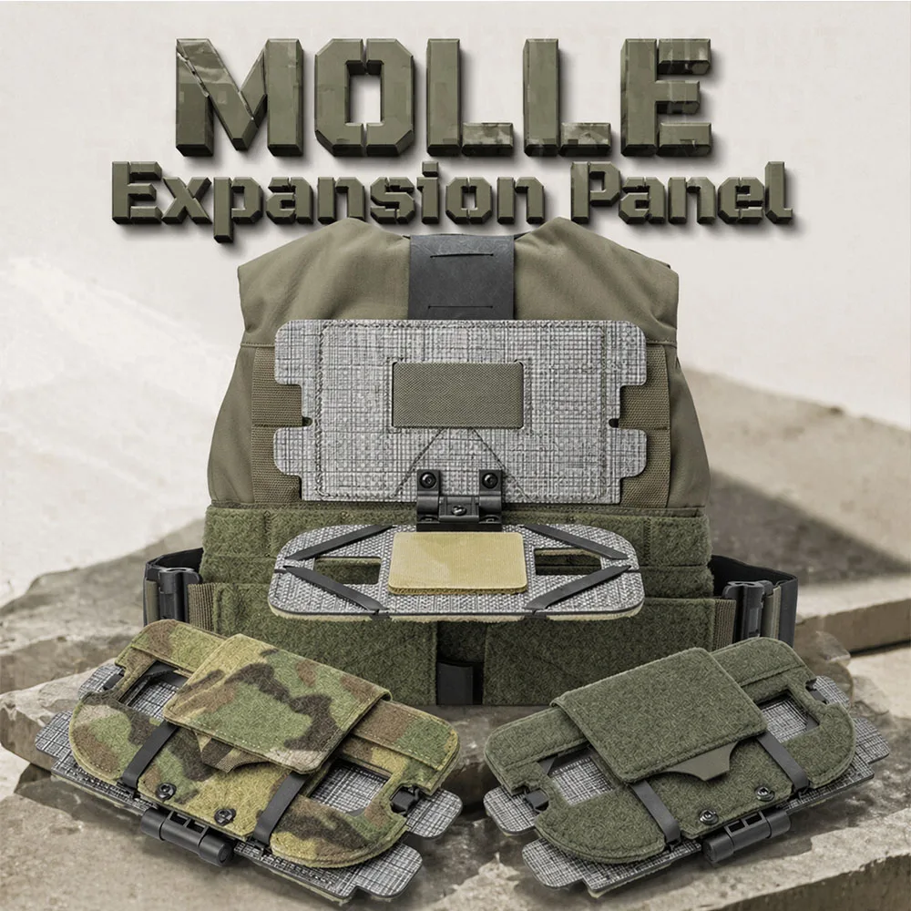

Tactical MOLLE Phone Rack Lightweight Folding Navigation Board Direct Mount Flip Modular Panel for FCSK Vest Tactical Gear