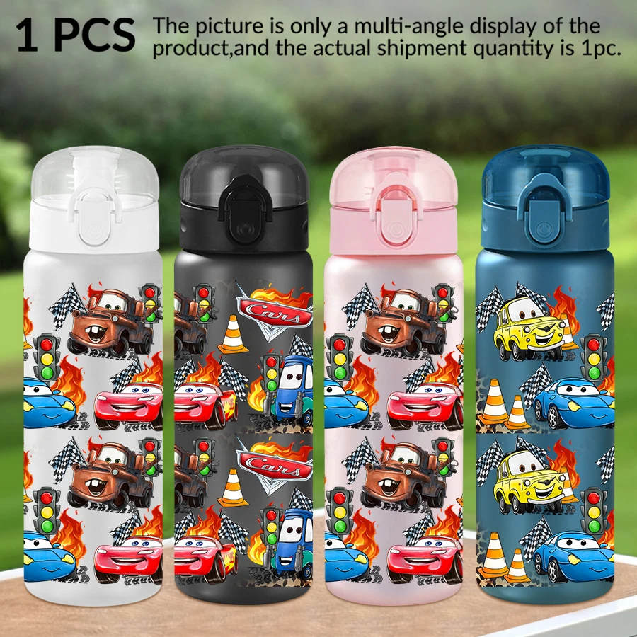قطعة واحدة من زجاجة مياه بلاستيكية بنمط Lightning McQueen سعة 26 أونصة، كوب ماء رياضي خارجي هدية عيد ميلاد/عودة للوطن