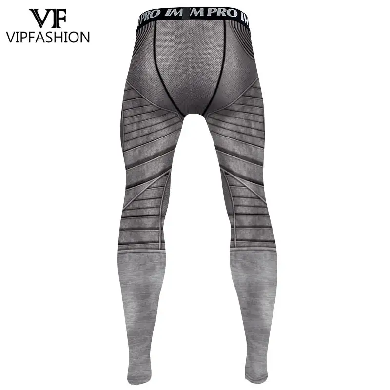 VIP FASHION Muscle T-Shirt Leggings Men Funny Party Cosplay Costume Sport Gym Bodybuilding Set Male Fitness Workout Clothes