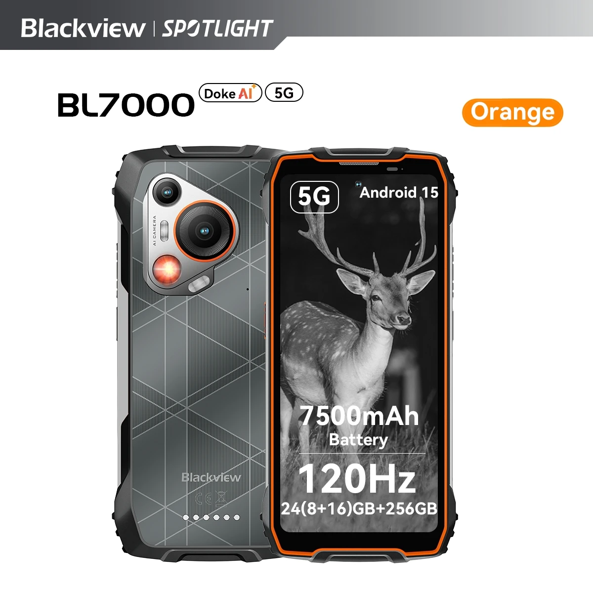BLACKVIEW BL7000 5G AIタフネススマホ Deepseek GPT Android 15