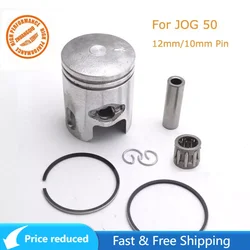 50cc Piston Ring Set 40mm w/10mm 12mm Pin With Wrist Pin Needle Bearing for Jog Minarelli Scooter Moped