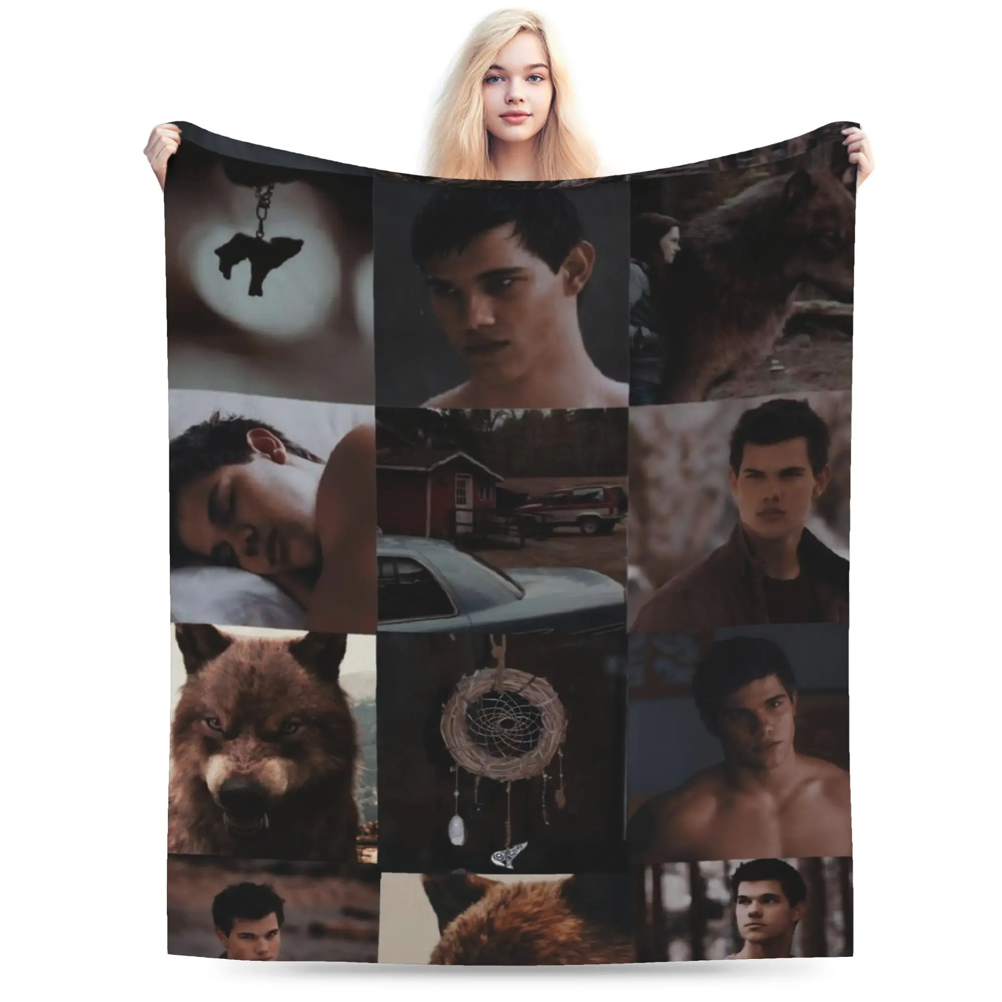 جاكوب الأسود الدافئة بطانية ناعمة الشفق ساغا الاطفال أفخم رمي بطانية مضحك ديكور المنزل الفانيلا المفرش أريكة غطاء سرير