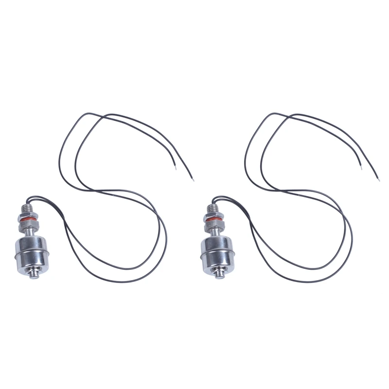 2X Aquarium Pool Liquid Water Level Sensor Stainless Steel Float Switch