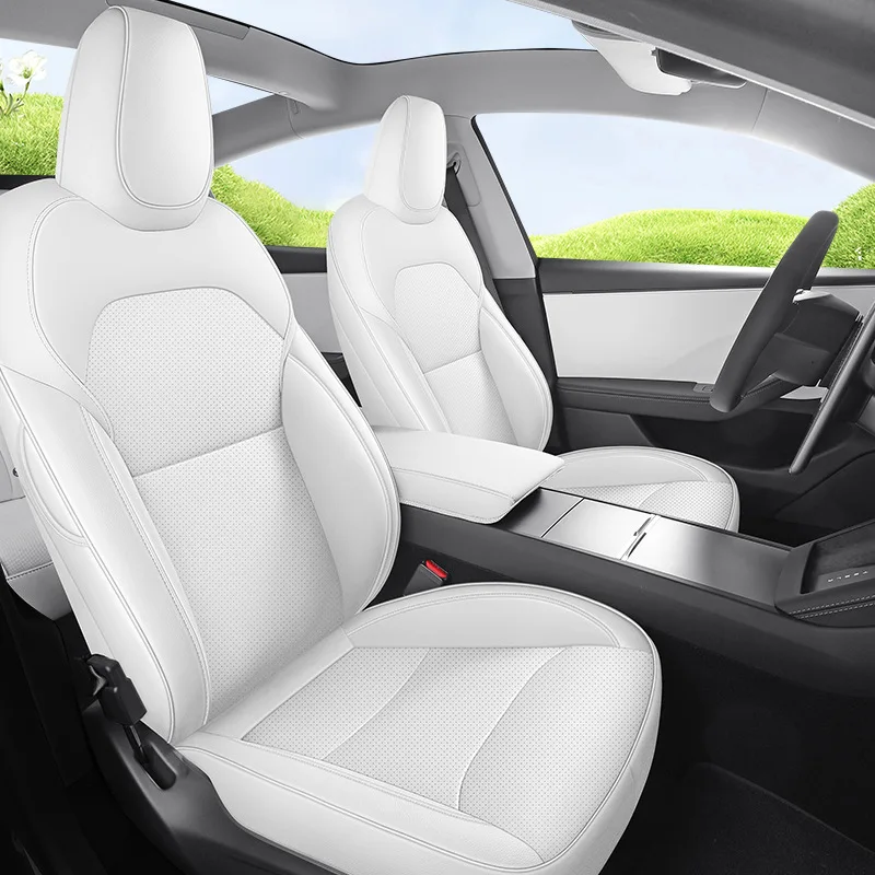 

Car Seats Cover For Tesla Model Y Juniper 2025 2026 Full Surround PU Leather Seat Cushion Auto Seat Protection Seat Cover Pad