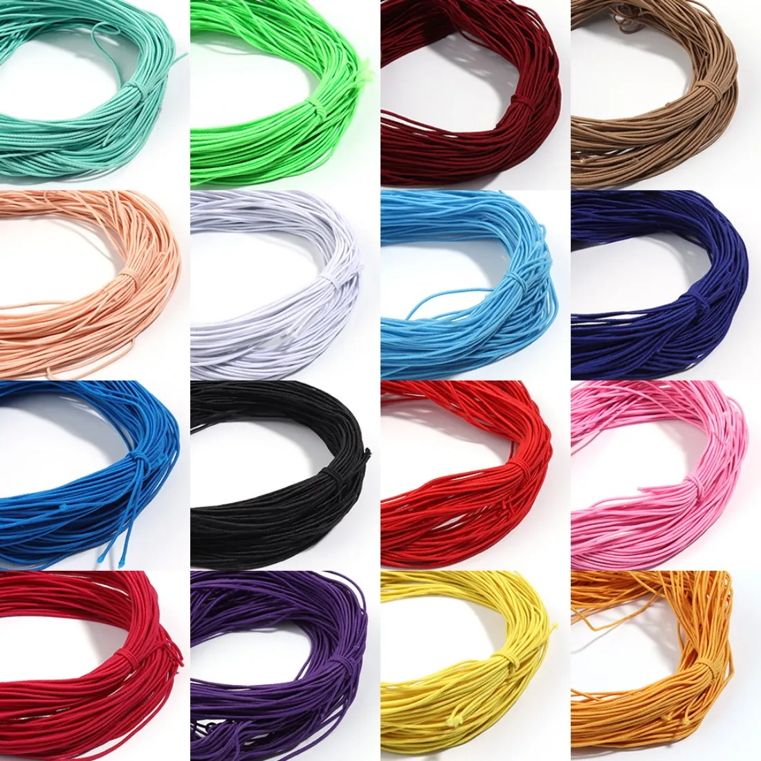 25Yards/Pack 1mm Elastic Cord Colorful Elastic Thread Jewelry Bracelet Necklace Making Tool Rope Diy Phone Chain Accessories