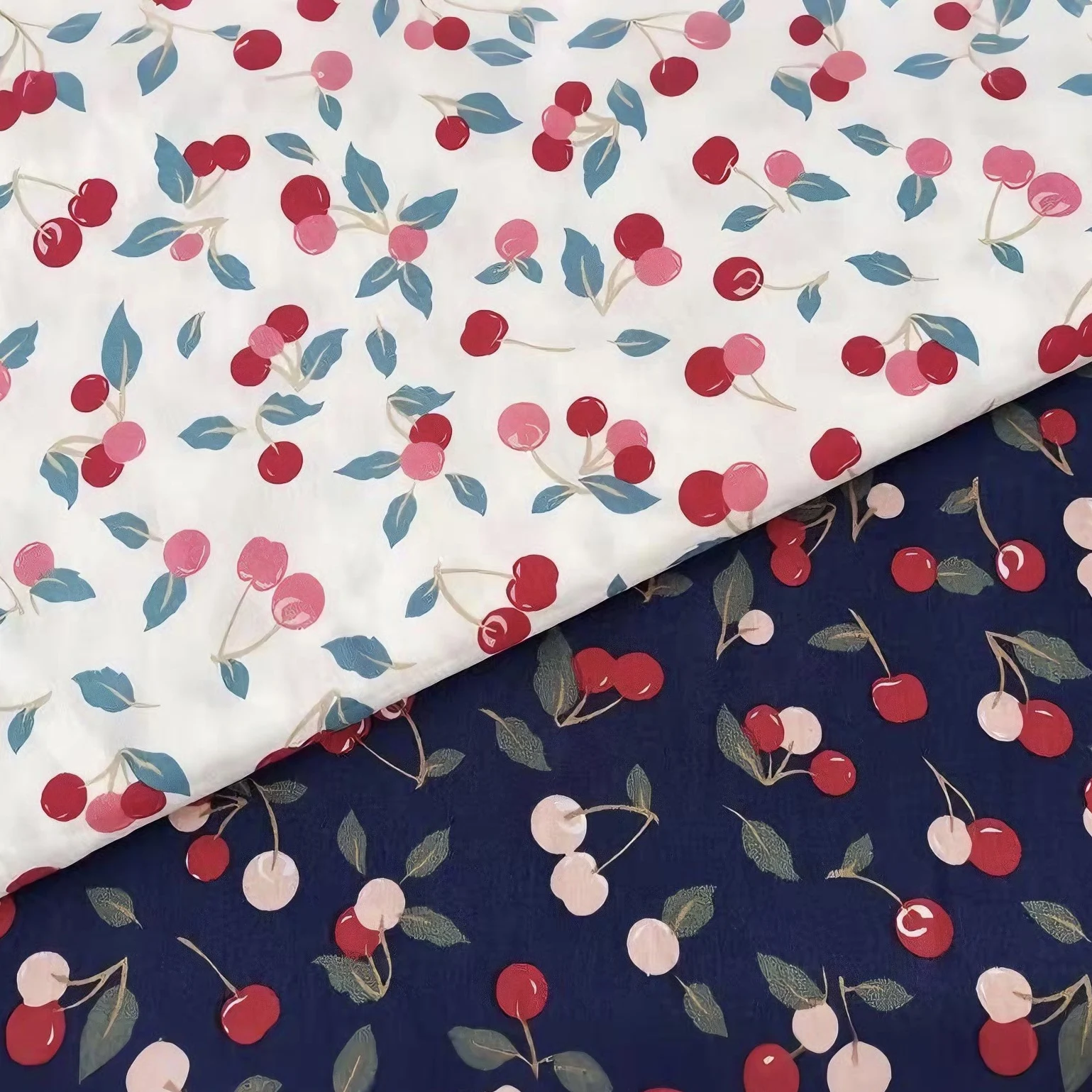 

Exquisite Cherry Patterned Liberty 100% Cotton Fabrics with Delicate Details Ideal for DIY Crafts and Children's Clothing Design