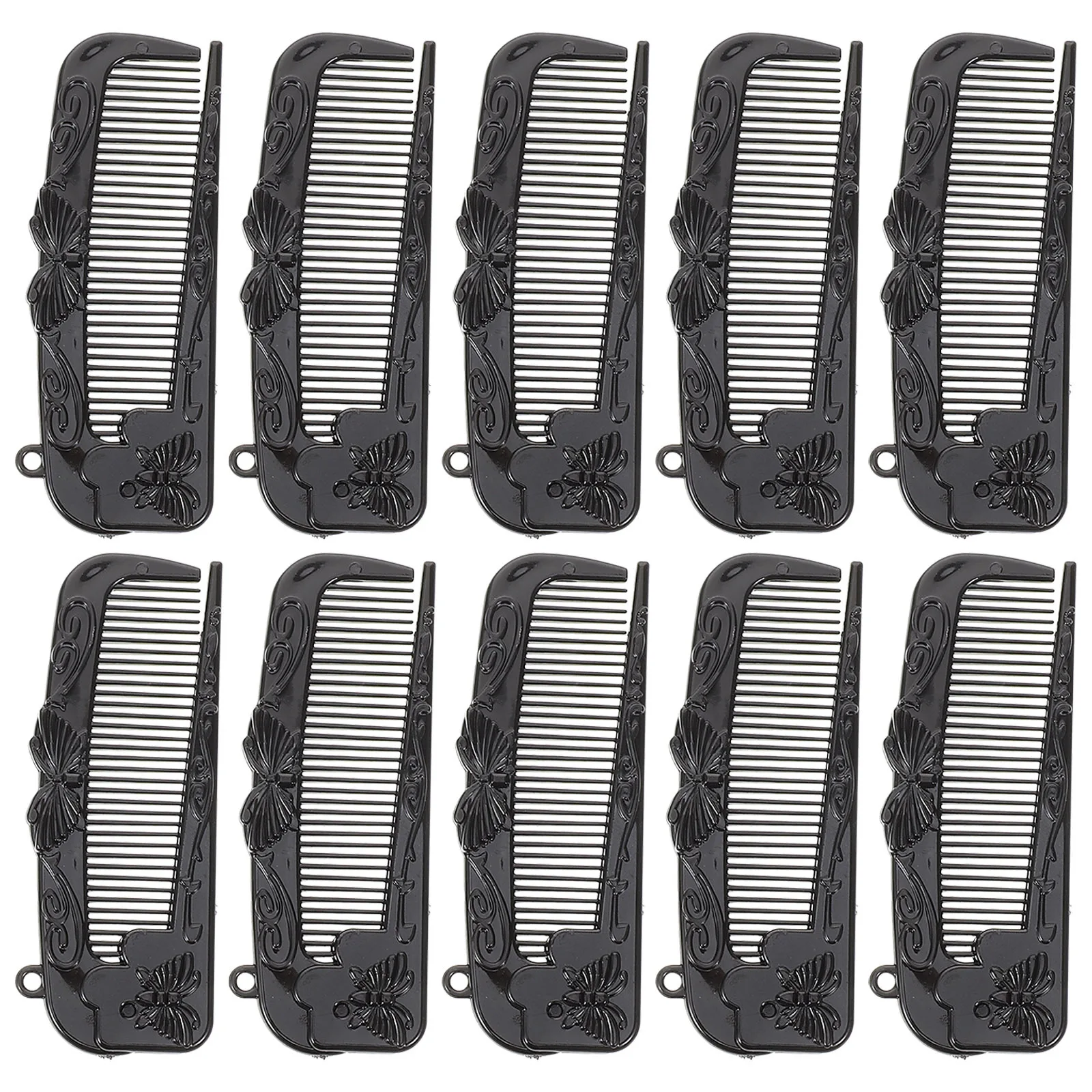 

10 шт., винтажная складная расческа для волос, портативная расческа для хвоста, инструмент для укладки, расчески с мелкими зубьями для женщин, расчески для женщин