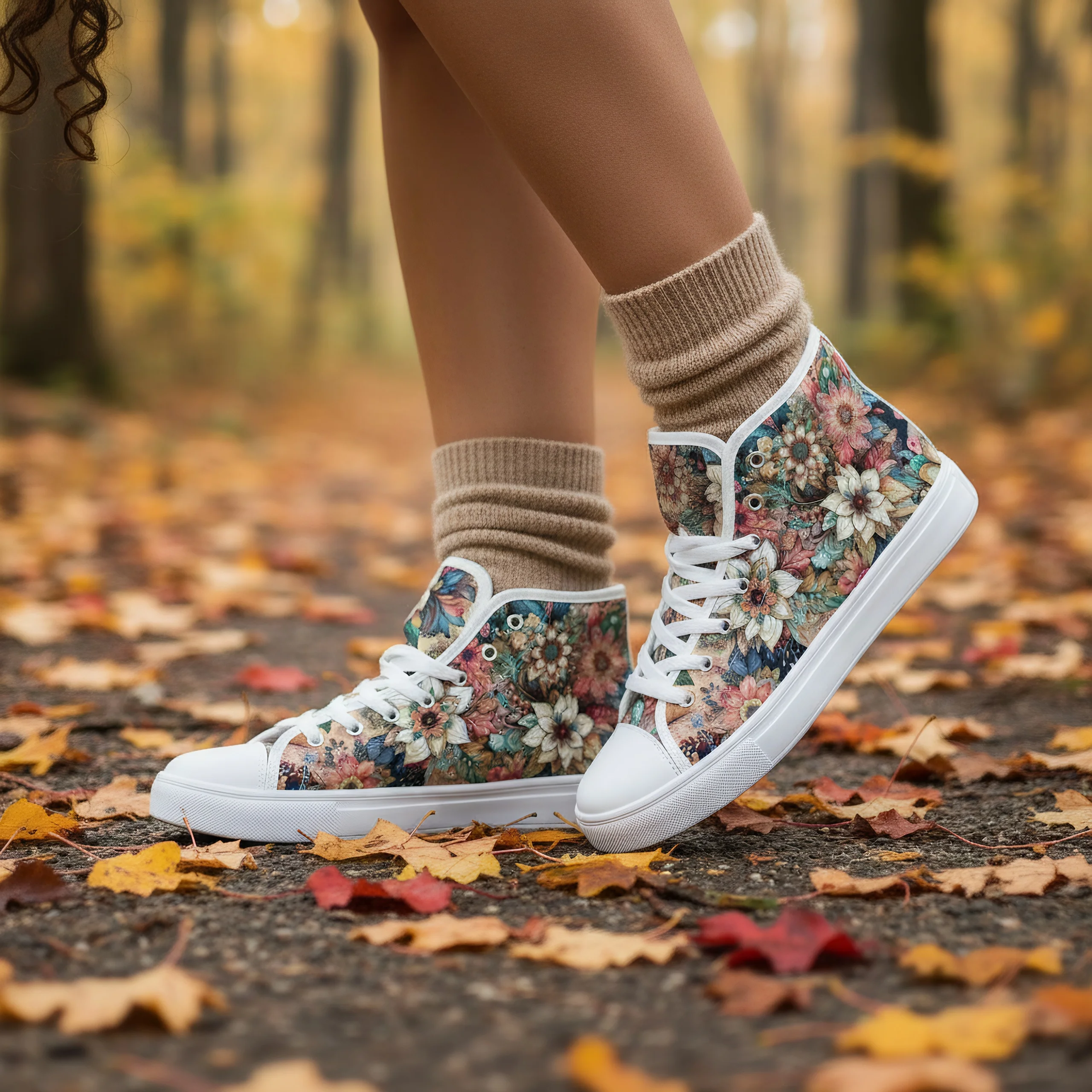 

New stylish Trendy fashion printed high-top canvas shoes high-quality casual sports shoes