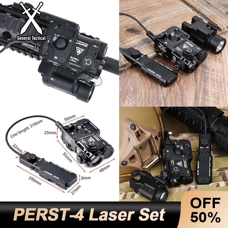 KLESCH-2P 2U K1 K1S Flashlight Outdoor Tactical Zenitco PERST-4 Laser Indicator - All-metal Red-green IR Laser Adjustable