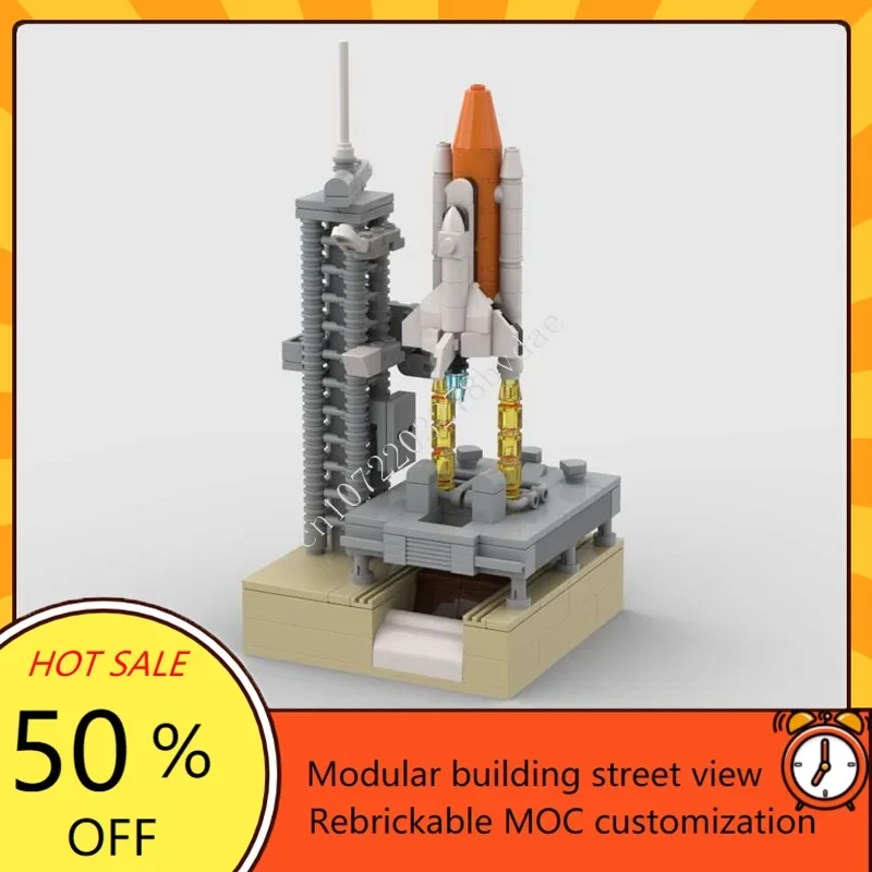 

421PCS nano Space Shuttle launching Modular MOC Creative street view Model Custom Puzzle DIY Education Assembly Model Toy Gifts