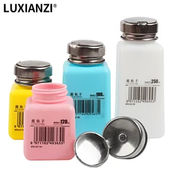 LUXIANZI 120/180/250ML Alcohol Bottle Liquid Container Bottle With Scale Portable ESD Cleaner Dispenser Pump for Repair Tools