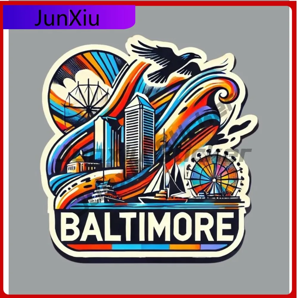 

Baltimore Maryland Travel Sticker X 500 Motorcycle Stickers Custom Vinyl Decals For Car Decoration Cute Cartoon Suv Camper Winds