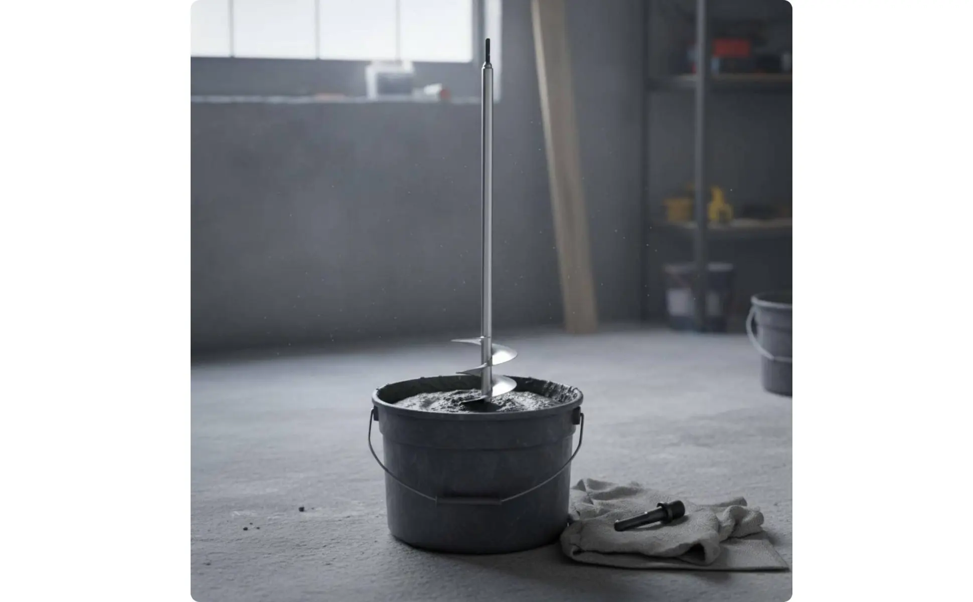 Helical Mixing Rod Rust Resistant Cement Blender Attachment Paint and Construction Binder Blender Paddle Versatile Power Tool