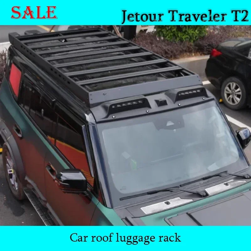 Fit for JETOUR Traveler T2 2023-2024 Car roof platform luggage rack aluminum alloy material body escalator Cars exterior parts