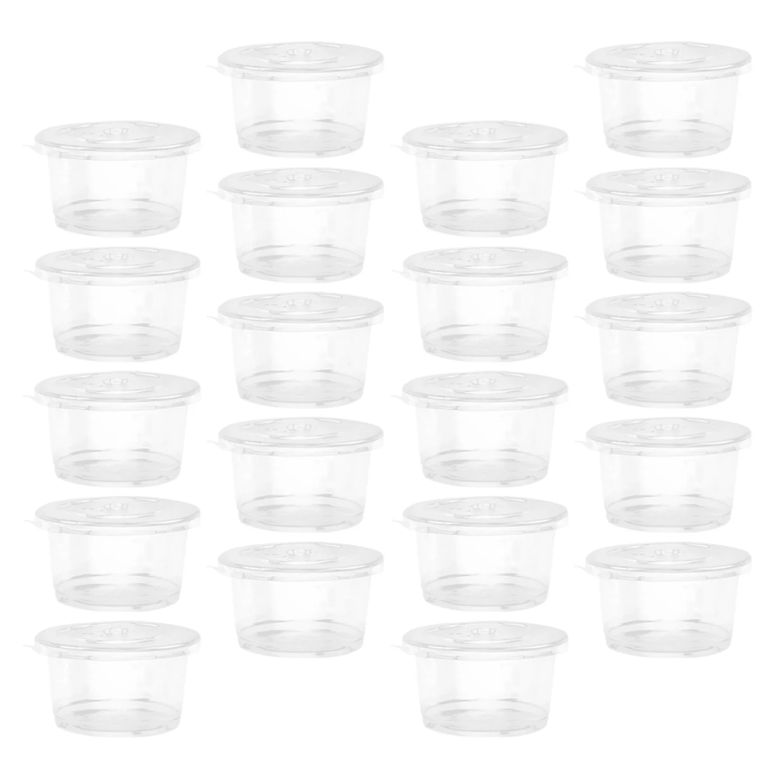 

50Pcs Disposable Plastic Pudding Cups Dessert Cups for Ice Cream Cake Jelly Soup Party Use Plastic Ice Cream Bowls
