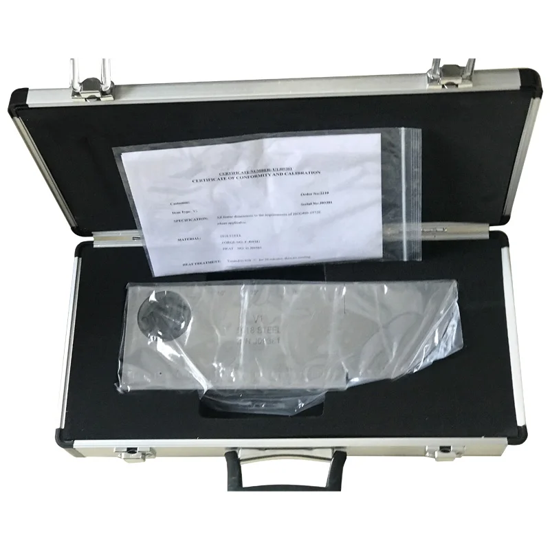 OEM YUSHI Phased Array-testblok ASME-blok IIW-type 1 IIW-type 2 V2 V1 ultrasoon kalibratieblok met fabriekscertificaat