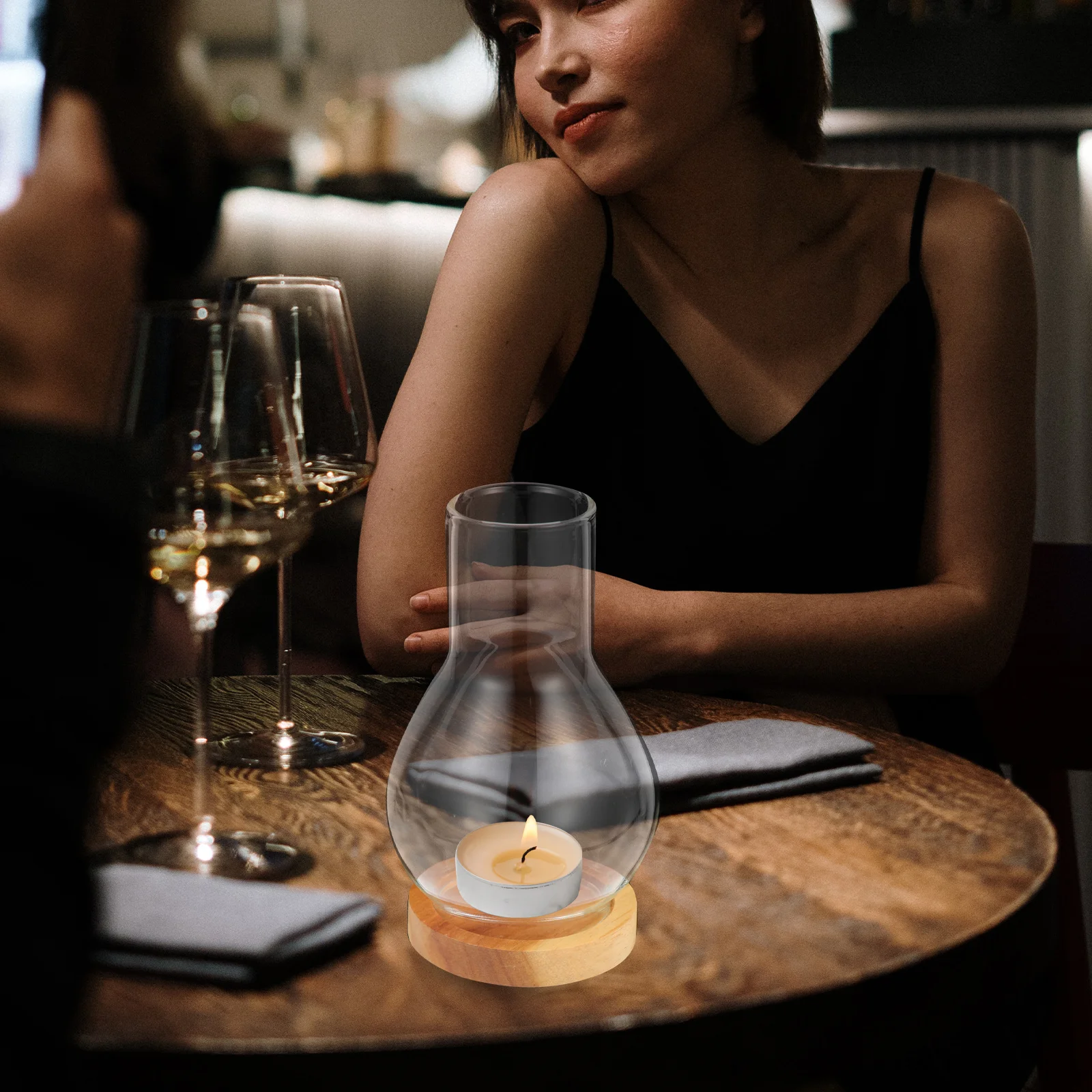 

Decorative Cover Desktop Shade Glass Holder Tea Light Holders Candles Table