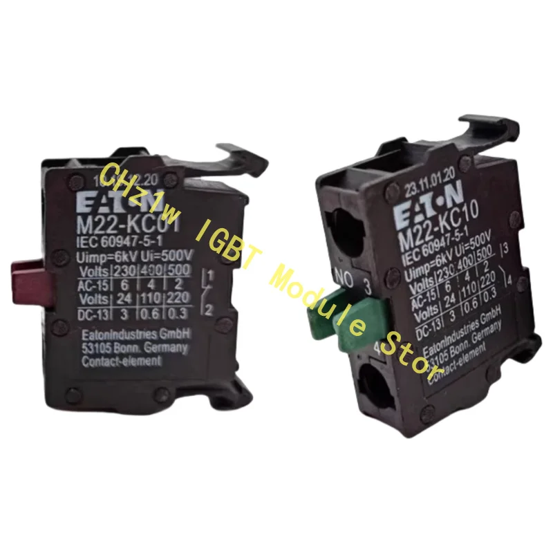 2PCS/LOT Hand tap switch button auxiliary contact M22-KC10 normally open M22-KC01 normally closed