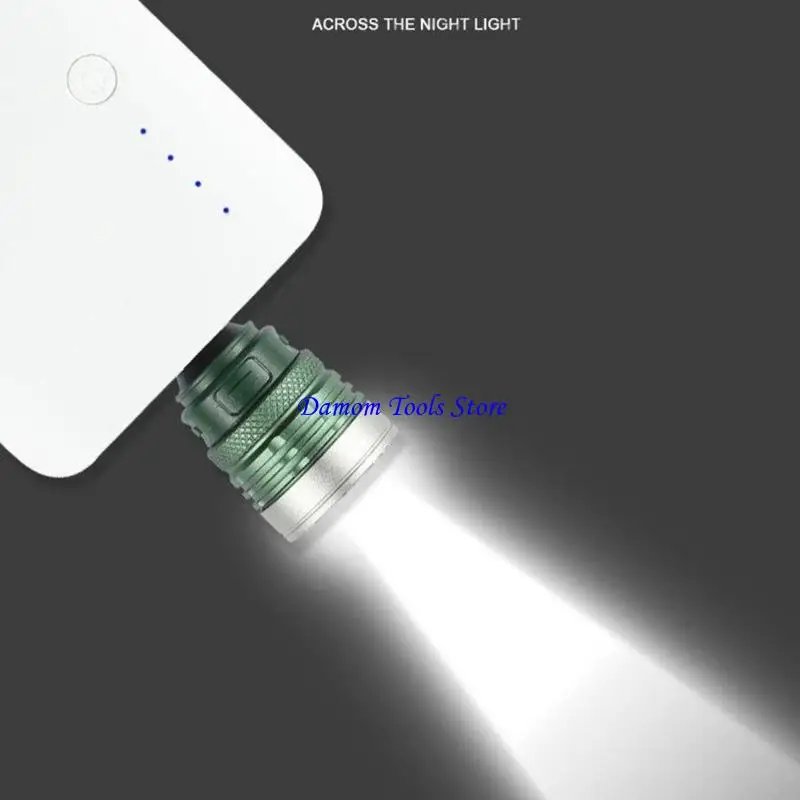 57BE LED مصباح يدوي مع إعادة شحن Torch Torch Mini Light Small Bright Handheld