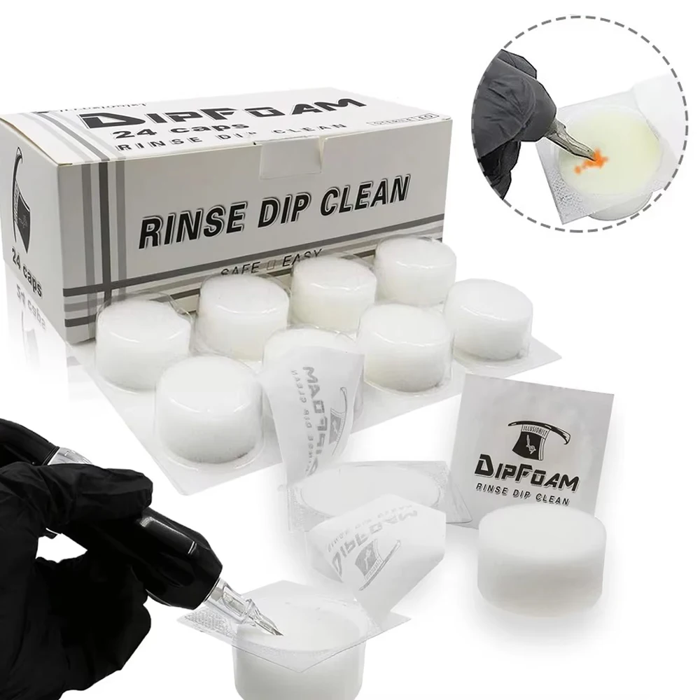 

Disposable Tattoo Dip Foam Sponge for Cleaning Tattoo Cartridge Needles and Tips Clean Cups Tattoo Accessories 48/24/12/8/3PCS