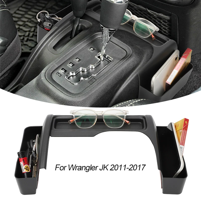 

Car Gear Shift Side Storage Box For Jeep Wrangler JK 2011-2017 Armrest Box Stowing Tidying Organizer Container Case Accessories