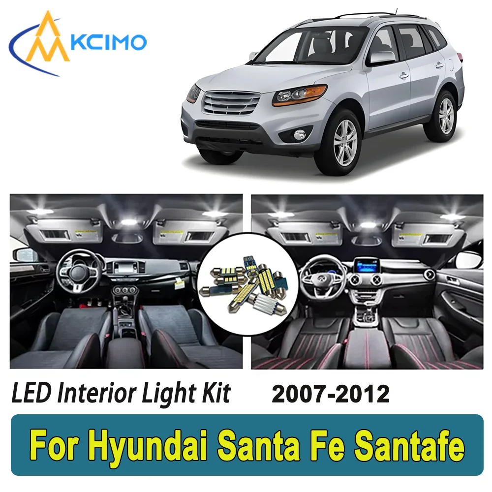 

New Light Bulb For Hyundai Santa Fe Santafe MK2 2 II CM (2007-2012) Premium Bright LED Interior Dome Map Trunk Light Kit Car Led