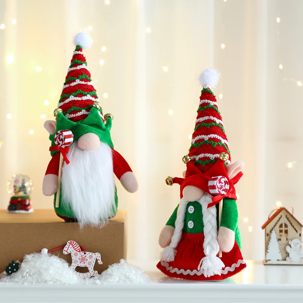 Christmas Faceless Doll With Lights Merry Christmas Decorations Xmas Gnome Doll Ornament For Home New Year Gifts 2023 Navidad