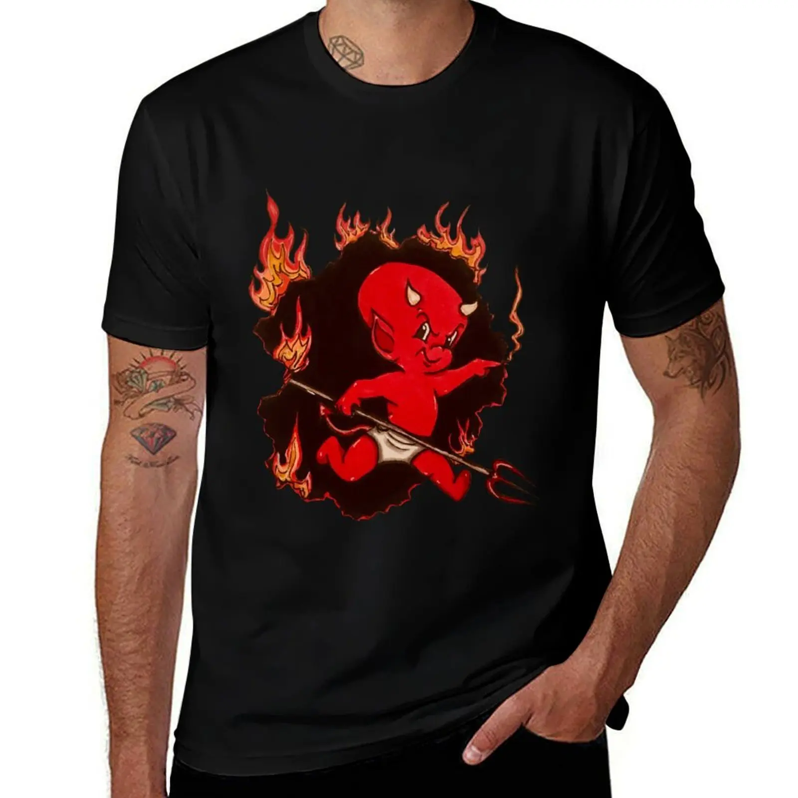 

Lil' Devil Hot Stuff T-Shirt anime tshirt t shirt man plain T-Shirt
