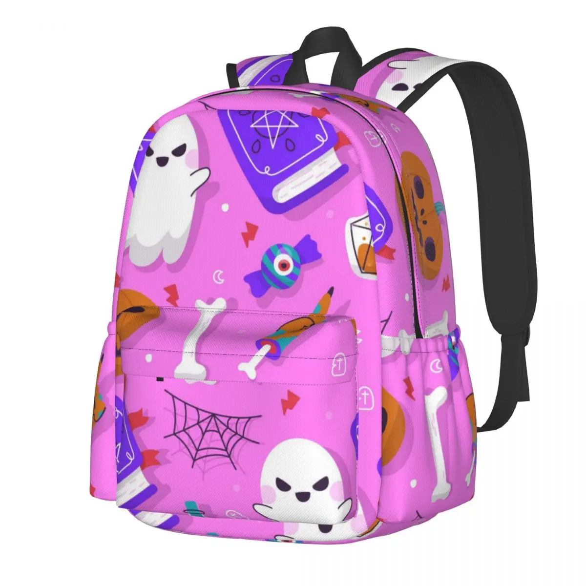 

Halloween Themed Pattern Large Capacity Student Backpack Casual Fashion School Bag Laptop Travel Backpack Rucksack