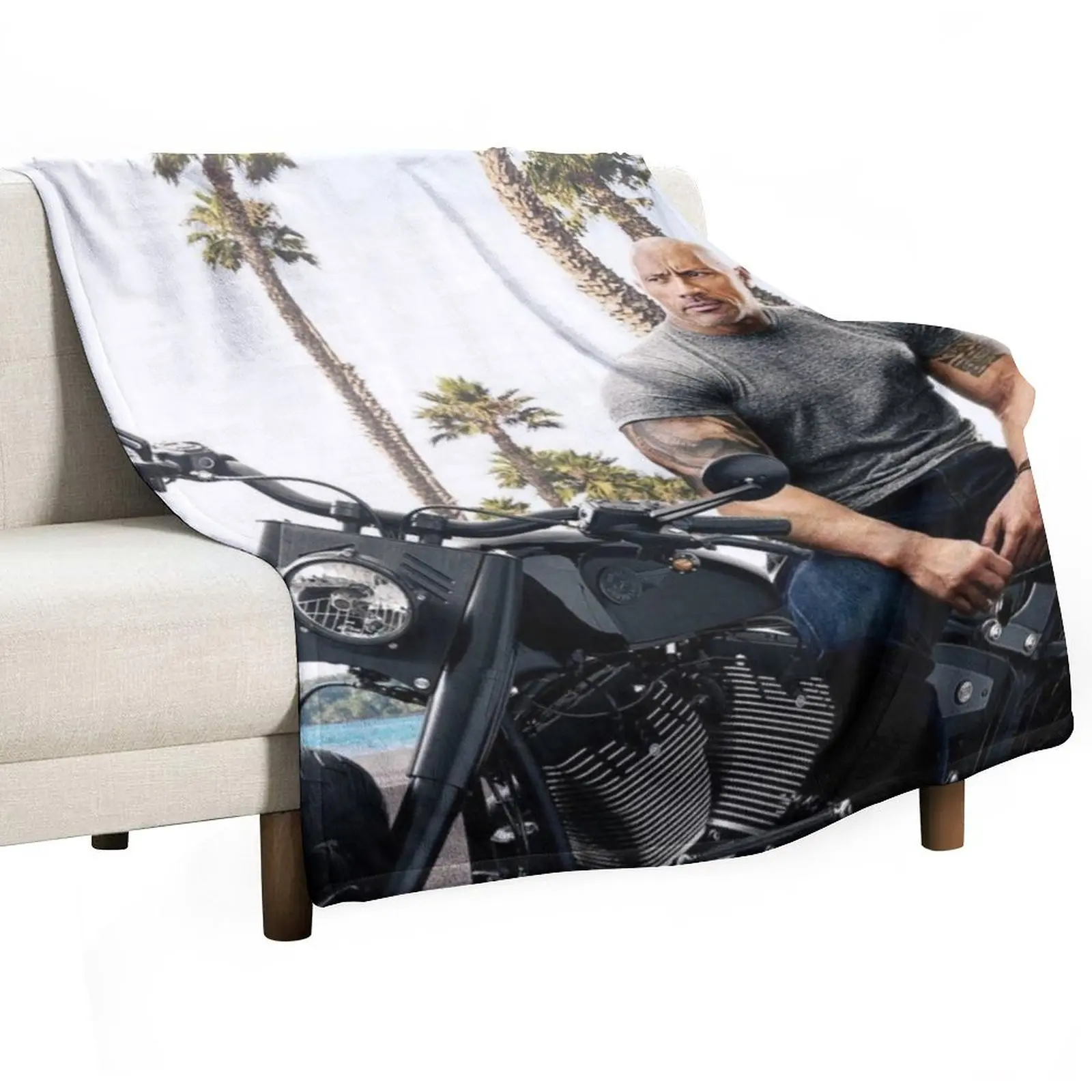 dwayne johnson Throw Blanket Soft Plaid Sofa Beautifuls halloween Blankets