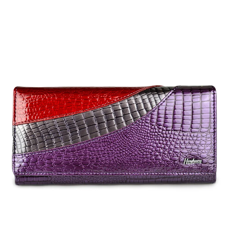 HH Womens Wallet Genuine Leather Wallets Female Fashion Alligator Long Women Wallets And Purses Coin Purse