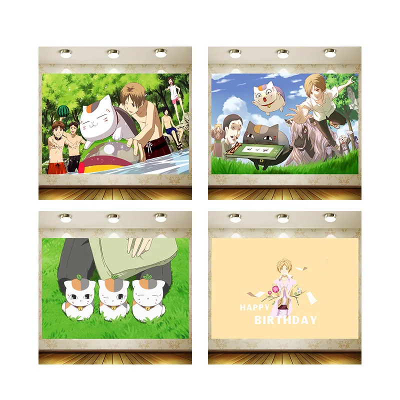 

Summer-Wars Background Boy Birthday Supplies Girl Party Banner Kid Cartoon Decoration Photography backdrop baby shower