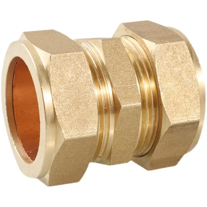 Brass Compression Tube Fitting Union Coupler Connector Fit 4 6 8 10 12 14 15 16 18 20 22 25 28 35 42mm Tube OD