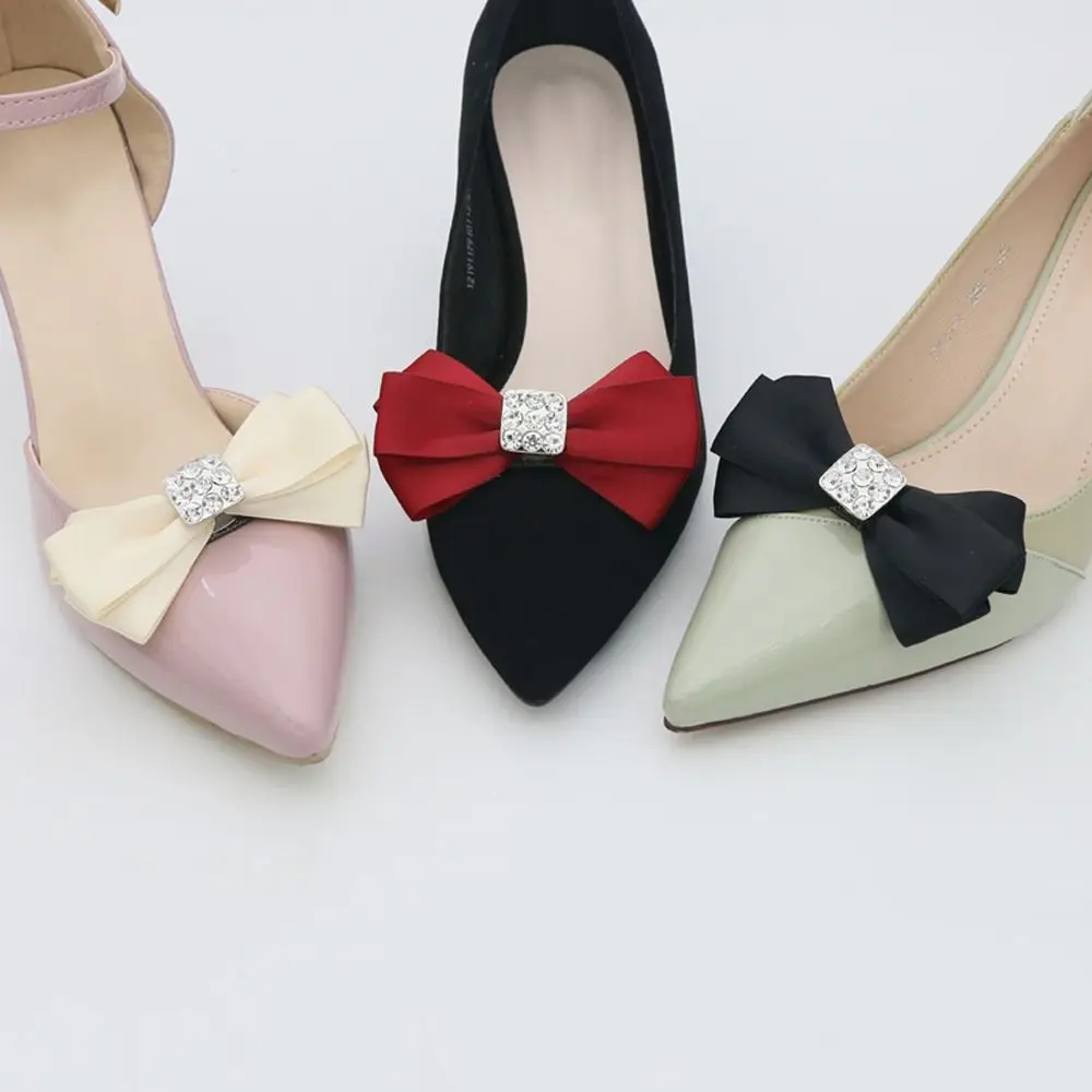

1pc Wedding Cotton Bowknot Charm Buckle Shoes Decorations Shoe Clips Charms Jewelry