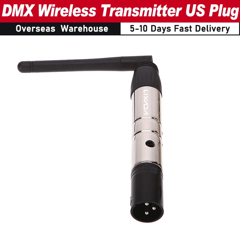 

Lixada 2.4G ISM DMX512 Wireless Male XLR Transmitter LED Lighting for Stage PAR Party Light w/ Antenna DMX Wireless Transmitter