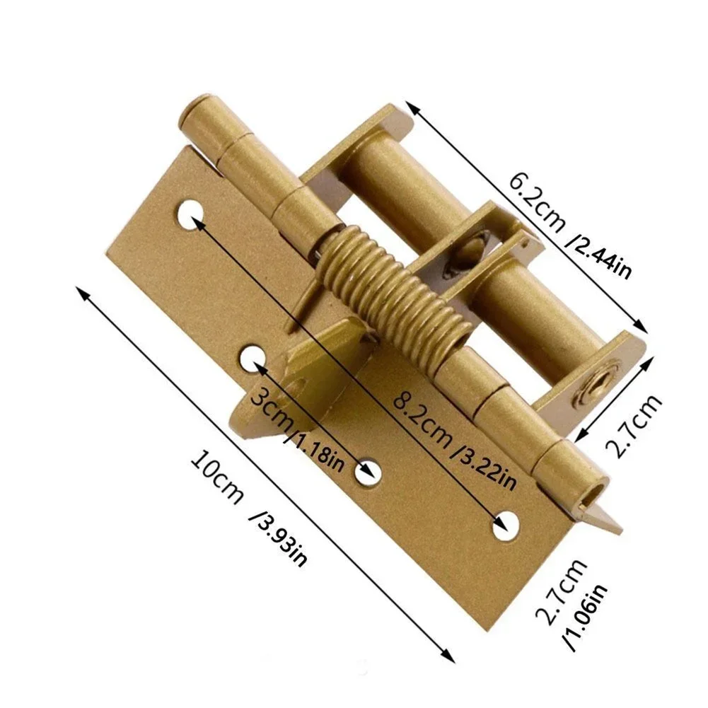 Multifunctional Door Closer Automatic Closing Hinge Buffer 4-inch Invisible Door Spring Hinge 90 Degree Right Angle Locator