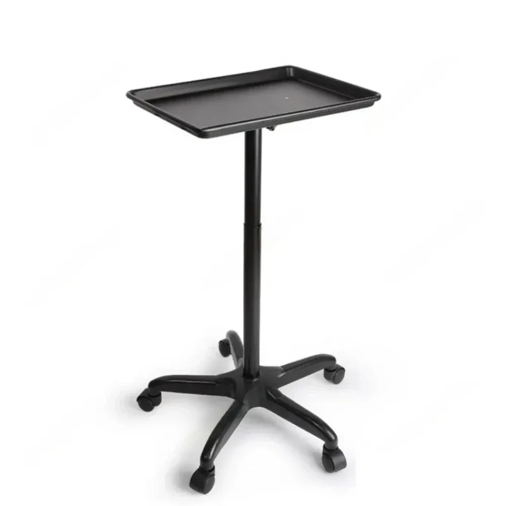 Aluminum Tattoo Rolling Tray with Wheels - Adjustable Height Salon Cart for Hair Stylist Medical Dental Tray