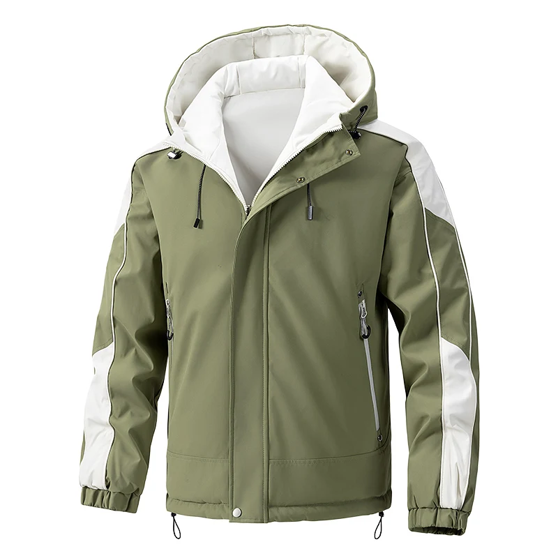 

New Faion Double-Sided Wear Waterproof Fce Lined Men's Workwear Jaet Couple Cotton Coat Winter Warm Stand Fit