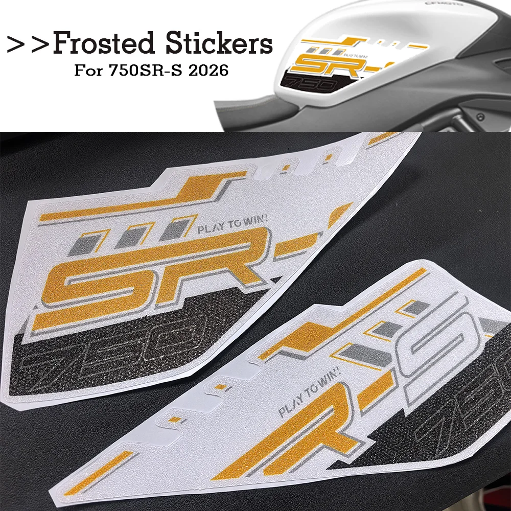 

2026 Frosted Non-slip Stickers For CFmoto 750SR-S 750SRS 750 SRS SR Bike Tank Pad TankPad Cap Fuel Knee Protection Decals