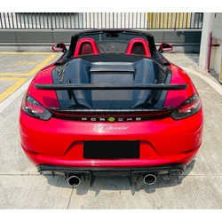 Real Carbon Fiber Car Rear Trunk Wing Spoiler for Porsche Boxster 981-718 - 987 Coupe Car Rear Wing GT Spoiler Boot Lid