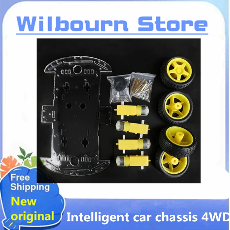 1pcs/lot Intelligent car chassis 4WD Diy electronic kit Car tracking/obstacle avoidance car chassis